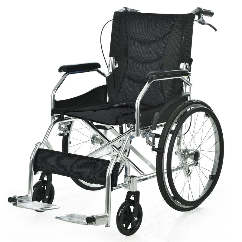 Buy Equipmed 20 Inch Folding Aluminium Wheelchair With Park Brakes 