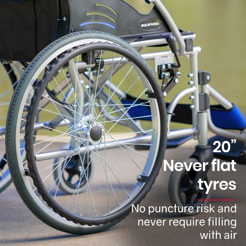 Buy EQUIPMED 20 Inch Folding Wheelchair with Park Breaks and Padded