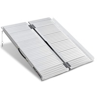 EQUIPMED 91cm Portable Folding Aluminium Access Ramp, 272kg Rated, for Wheelchair, Mobility Scooter, Rollator
