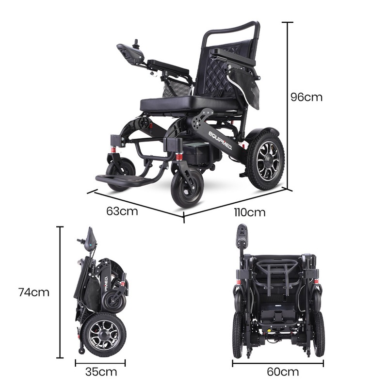 Buy Equipmed Power Electric Wheelchair, Folding, 15km Max Range