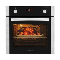 EuroChef 60CM Electric Oven Built-In 8 Function Fan Forced Wall Oven Grill 70L Stainless Steel