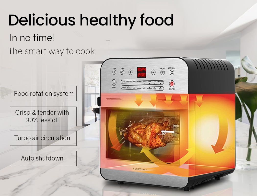 Details about  / 12.4qt 1700W 12-in-1 XL Air Fryer Oven Rotisserie Dehydrator Fries Bakes Roasts