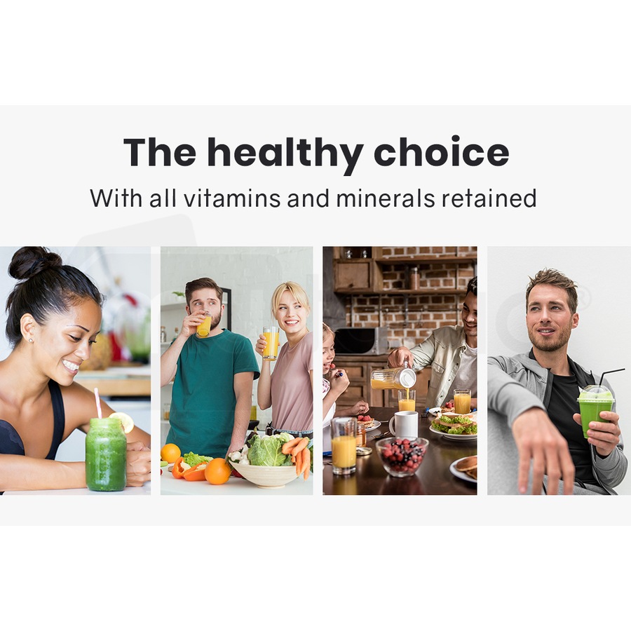 EUROCHEF Cold Press Juicer Slow Juice Maker with Sorbet Function, Whole Fruit Chute