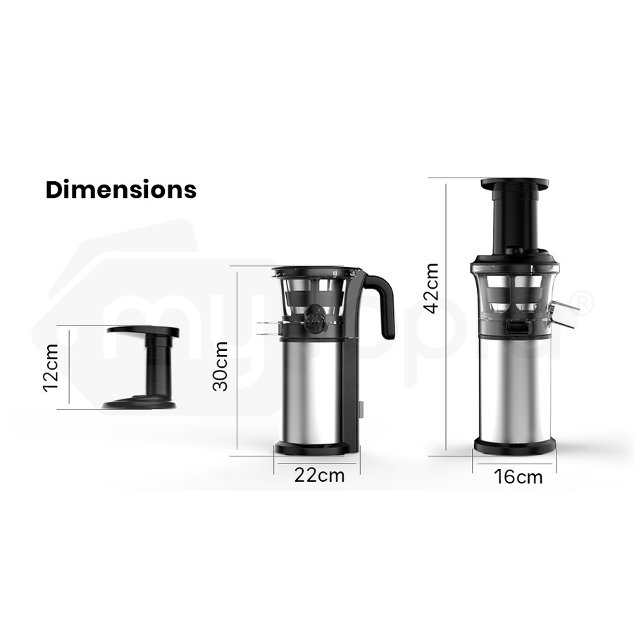 EUROCHEF Cold Press Juicer Slow Juice Maker with Sorbet Function, Whole Fruit Chute