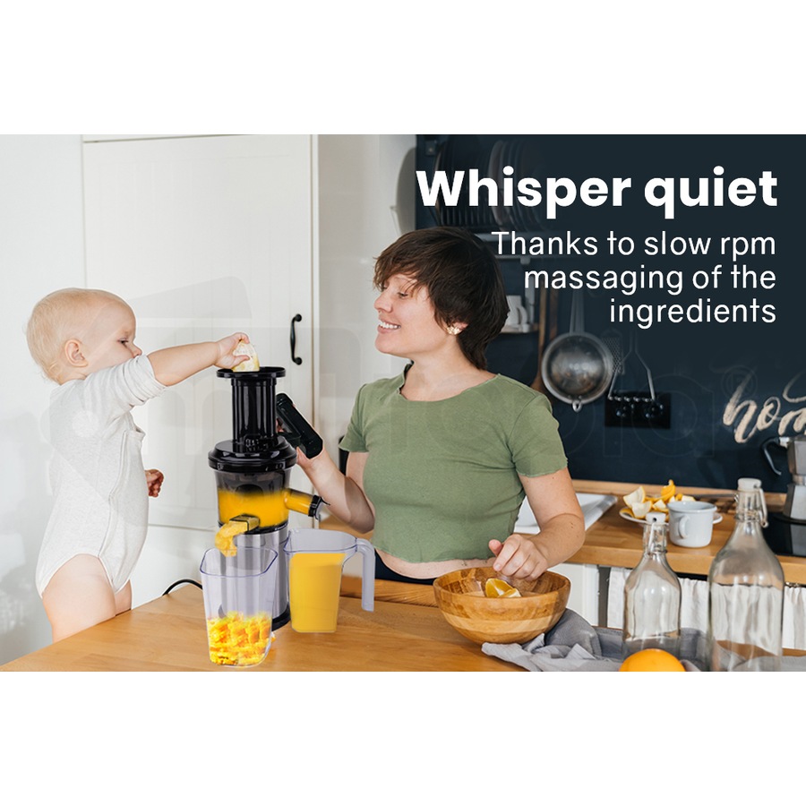 EUROCHEF Cold Press Juicer Slow Juice Maker with Sorbet Function, Whole Fruit Chute