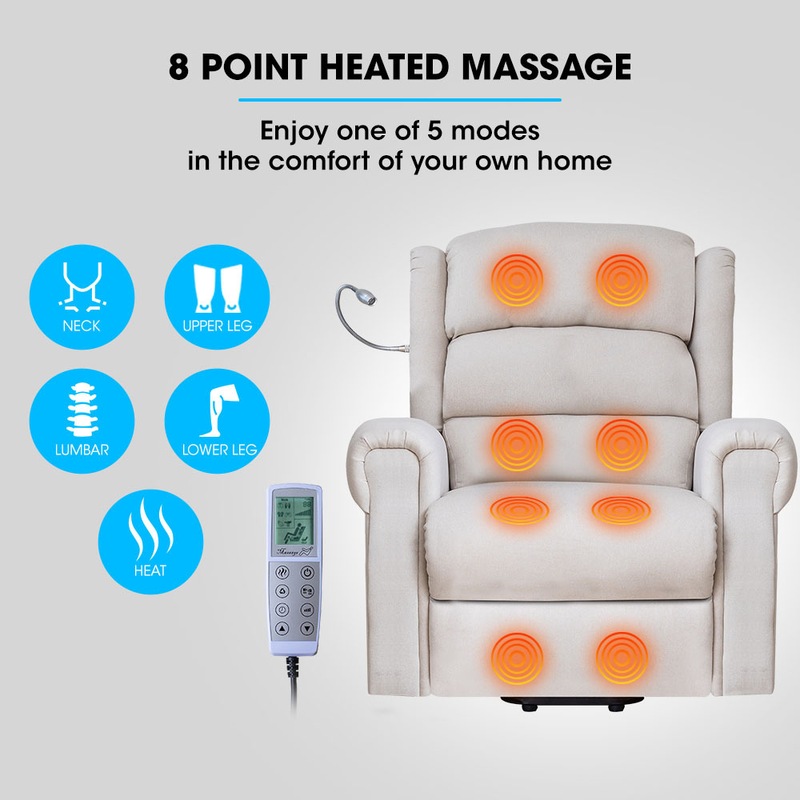 Buy FORTIA Lift Chair Electric Recliner Heated Massage For Elderly