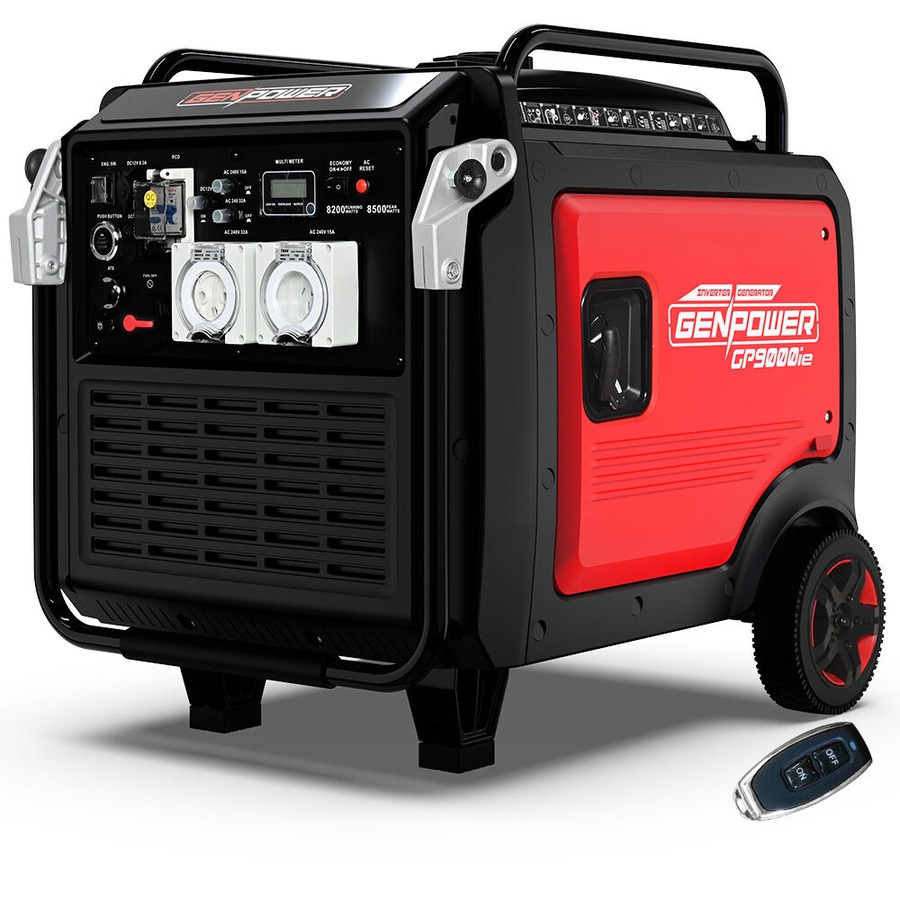Buy GENPOWER 8.5kW Peak 8.2kW Inverter Generator, Push Button & Remote ...