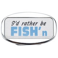 Jaxsyn Novelty Tow-bar / Trailer Hitch Cover - I'd rather be FISH'n
