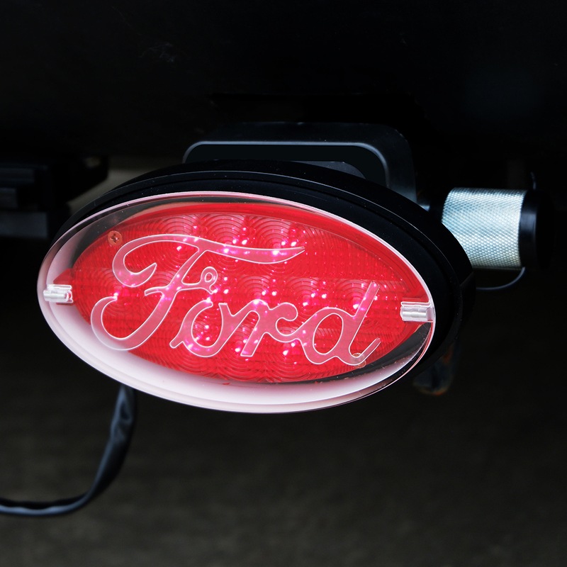 Jaxsyn Novelty Towbar / Trailer Hitch Cover Red Oval Ford logo Brake