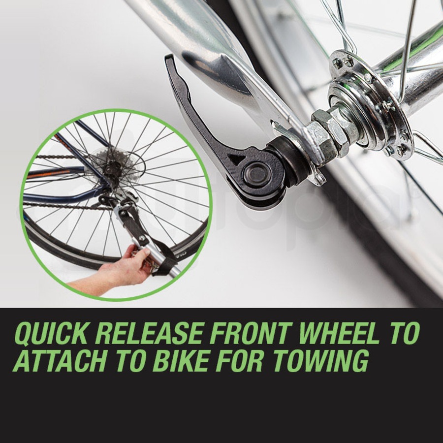 Tag-along Kids Bike Trailer Bicycle Pram Stroller Children Jogger Green