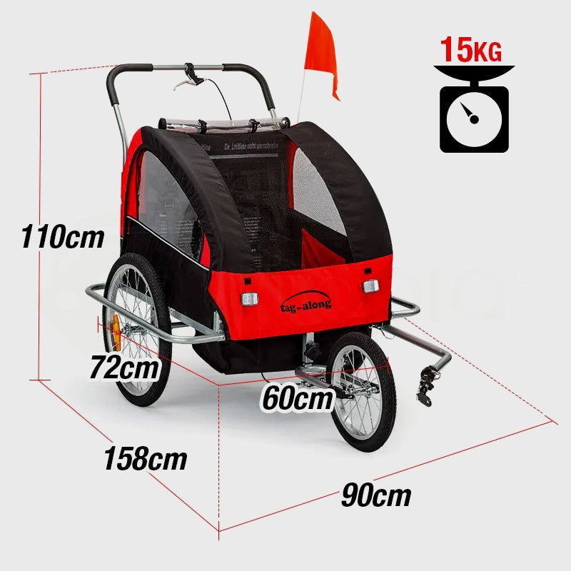 Tag along bike trailer and jogger shop reviews