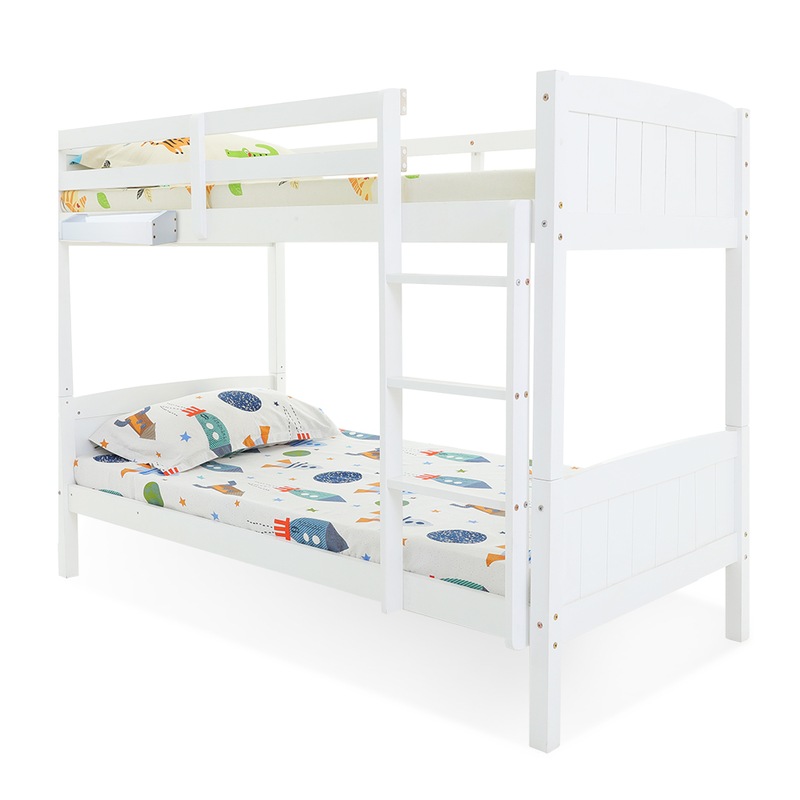 kingston slumber bunk bed frame single modular wood white kids double deck twin buy bunk beds 9348948009671
