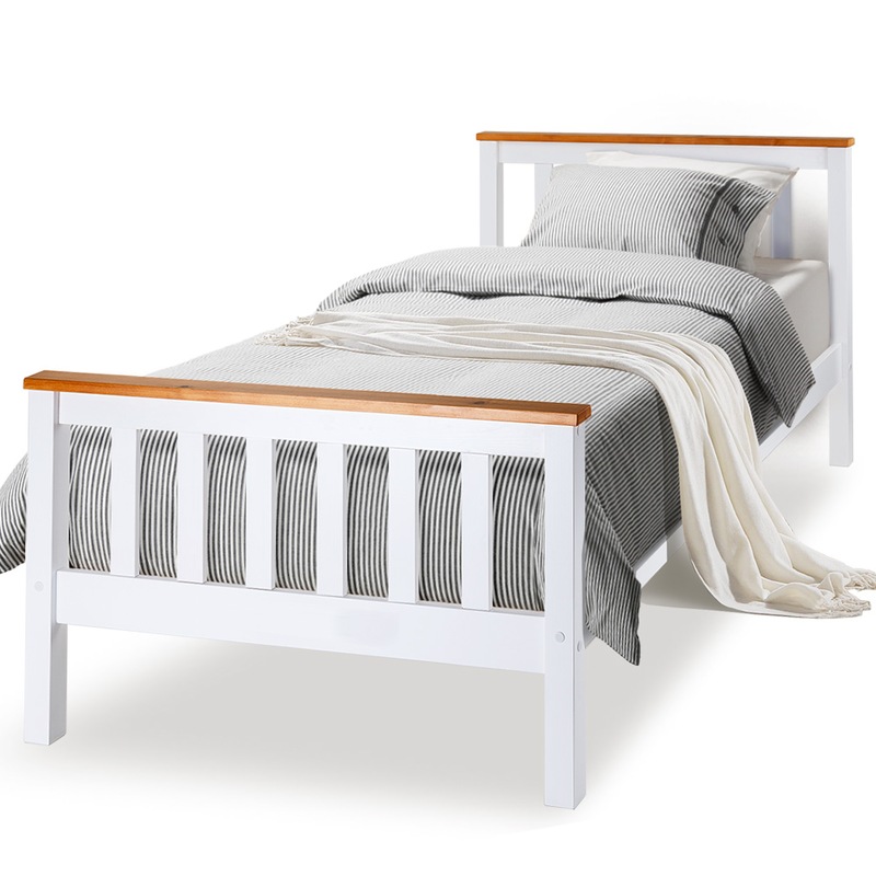 Kingston Slumber Single Wooden Bed Frame and Single Medium Firm