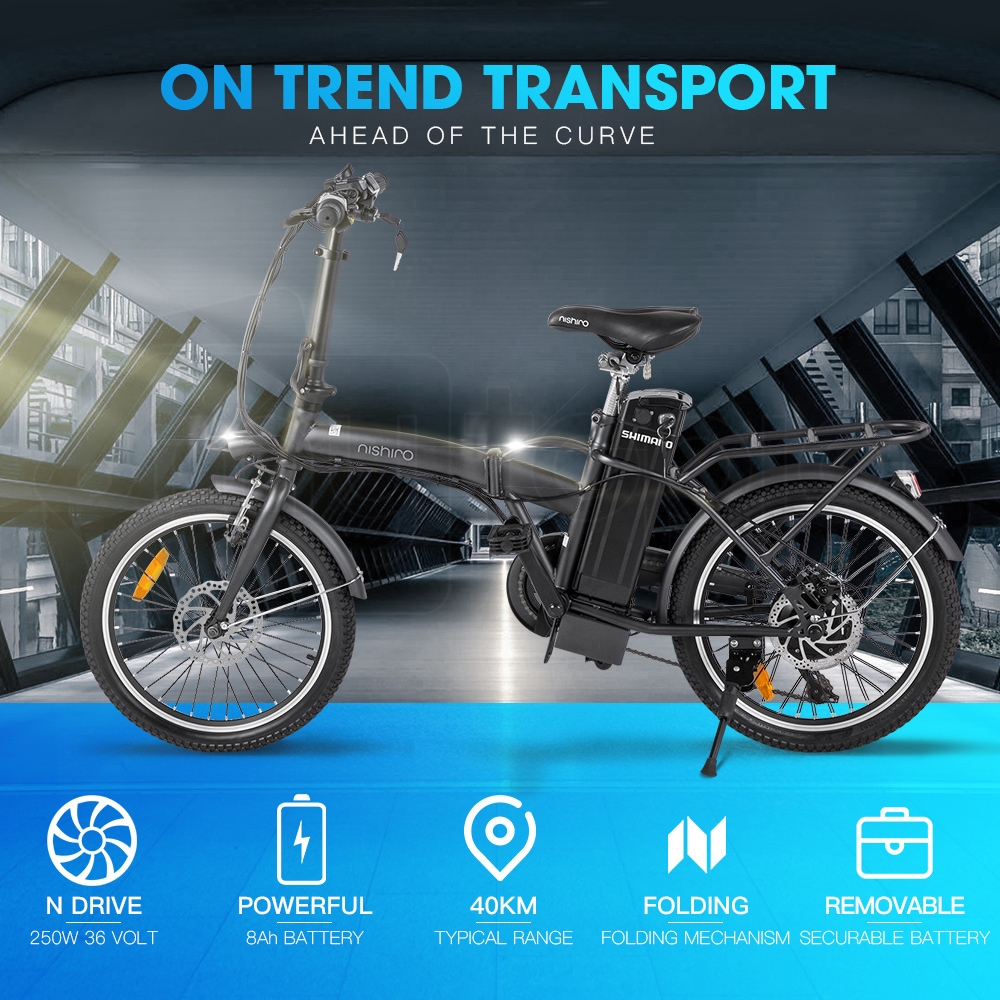 Nishiro cityhop ii folding electric bike sale