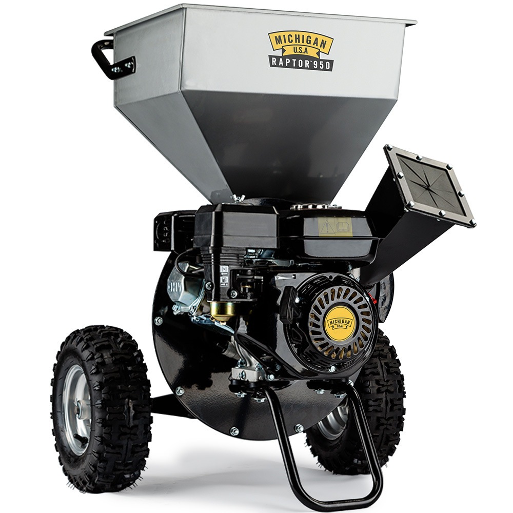 MICHIGAN 7HP 212cc Petrol Commercial Wood Chipper Shredder Tree Mulcher  Raptor