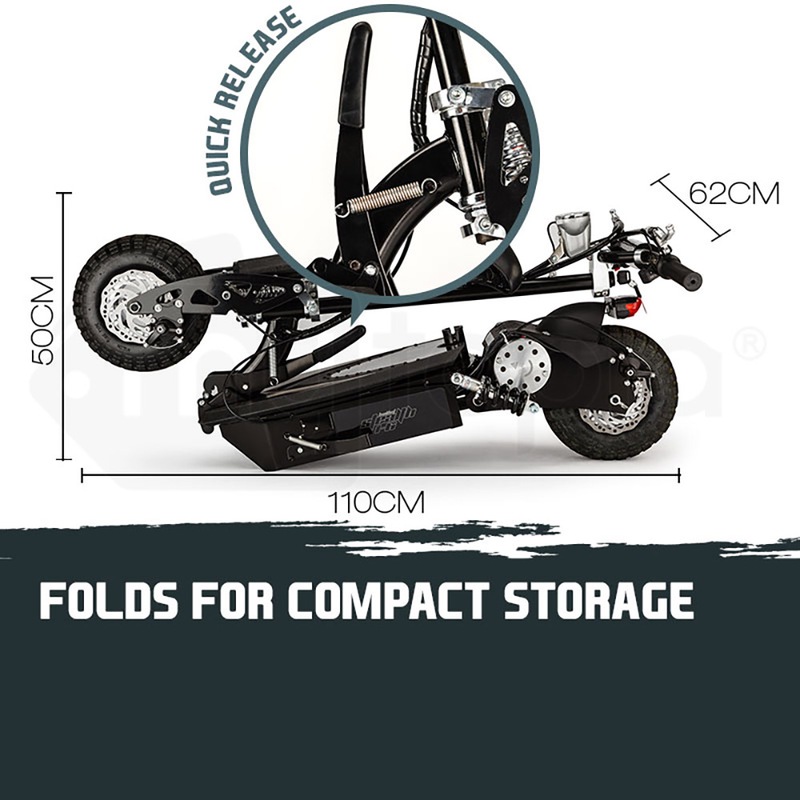BULLET Stealth 16 1000W Electric Scooter 48V Turbo w/ LED for Adult