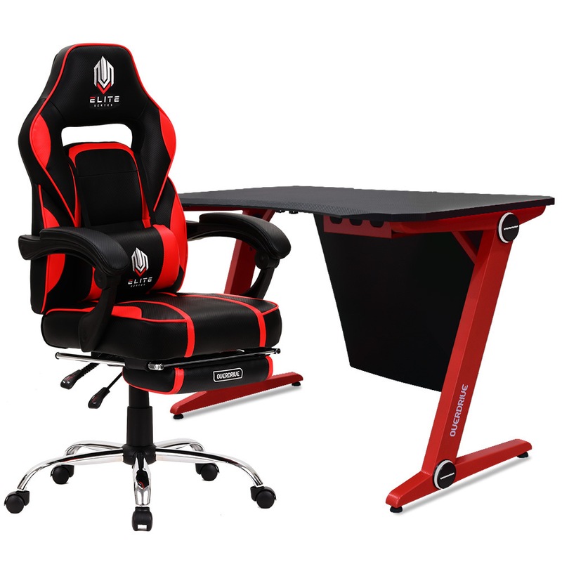 OVERDRIVE Gaming Chair Desk Racing Seat Setup PC Combo Office Table