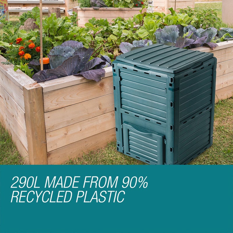 PLANTCRAFT 290L Aerated Compost Bin Food Waste Garden Recycling ...