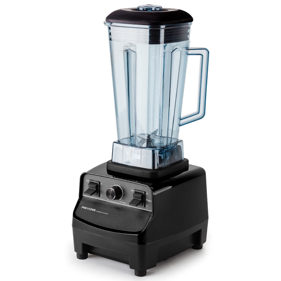 POLYCOOL 2L Blender Mixer Commercial Food Processor Fruit Juicer Smoothie Ice Crush Maker, Black