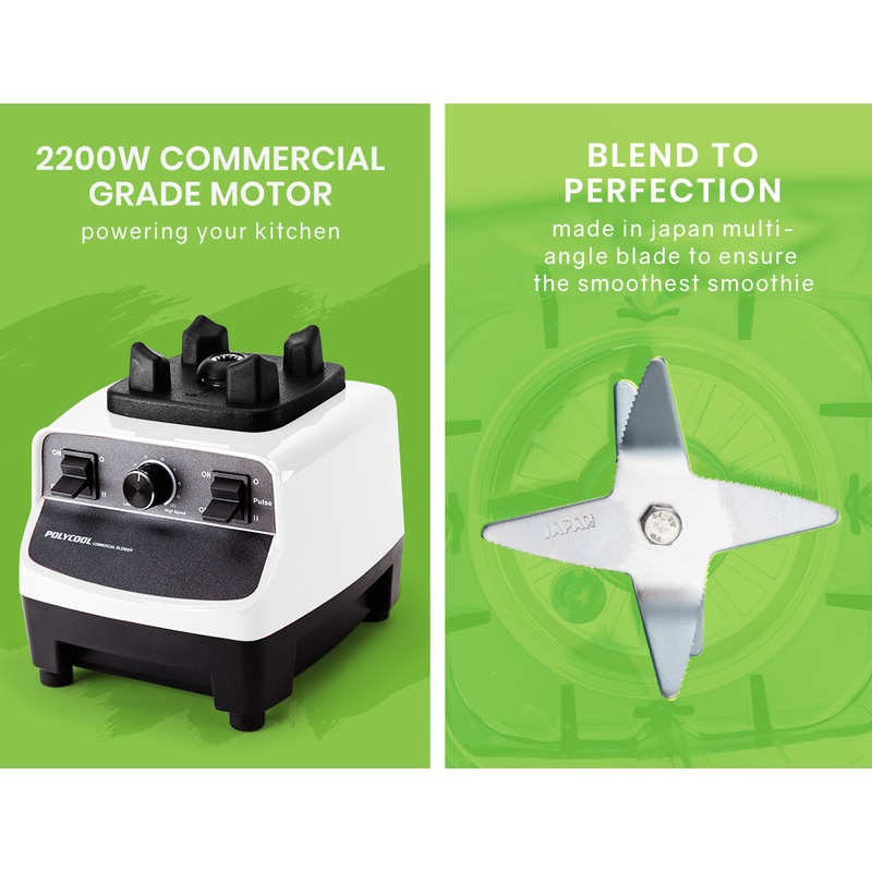 Buy POLYCOOL 2L Commercial Blender Mixer Food Processor Fruit Juicer