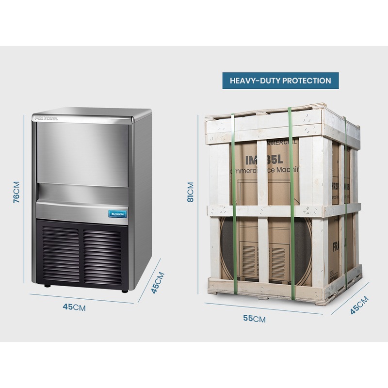 POLYCOOL Ice Maker Machine Cube Commercial Automatic Stainless Steel