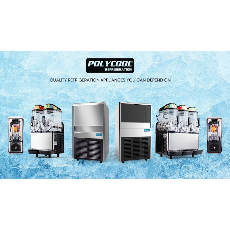 POLYCOOL Ice Maker Machine Cube Commercial Automatic Stainless Steel