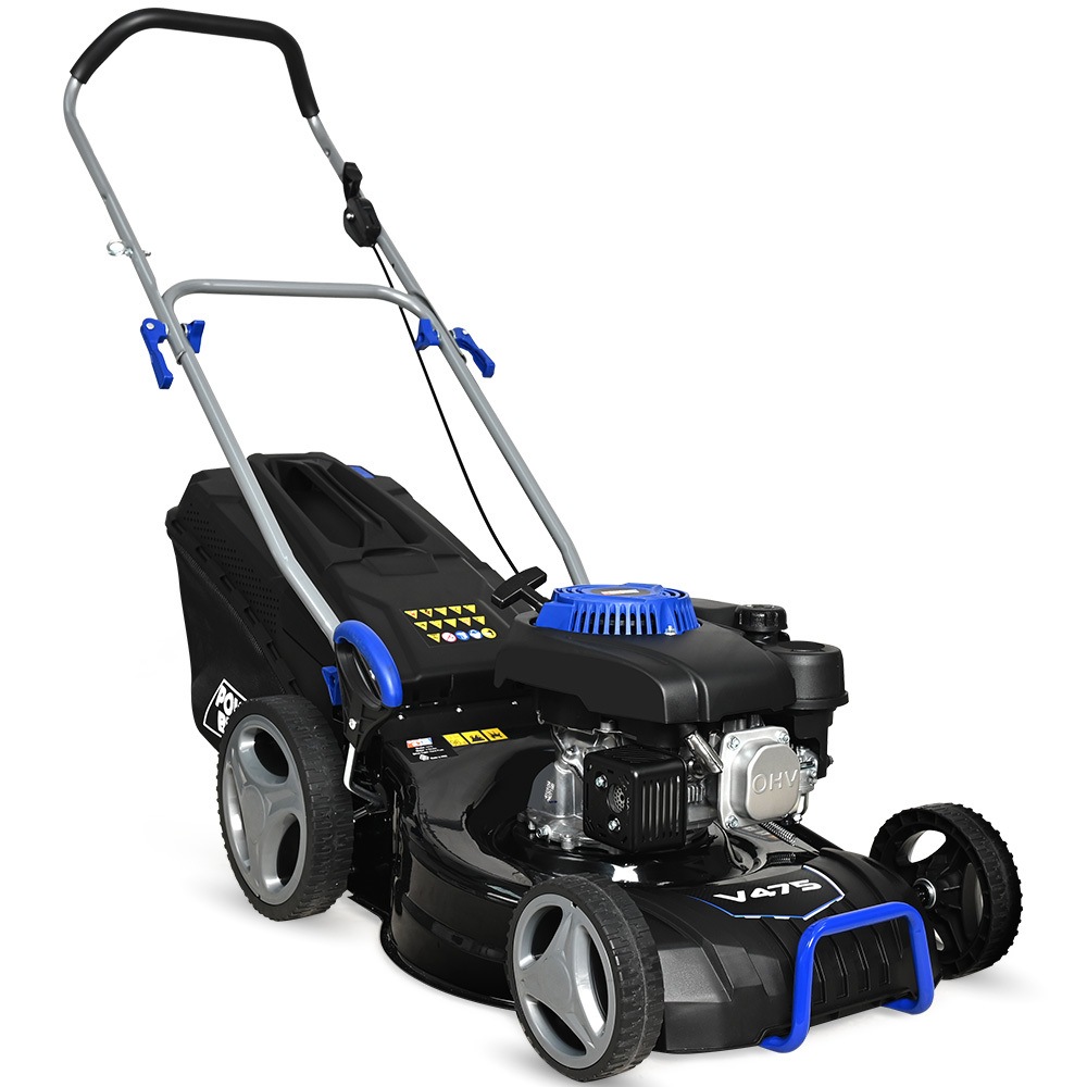 POWERBLADE 18" 150cc Lawn Mower 8 Height Steel Deck 4 Stroke Petrol Lawnmower