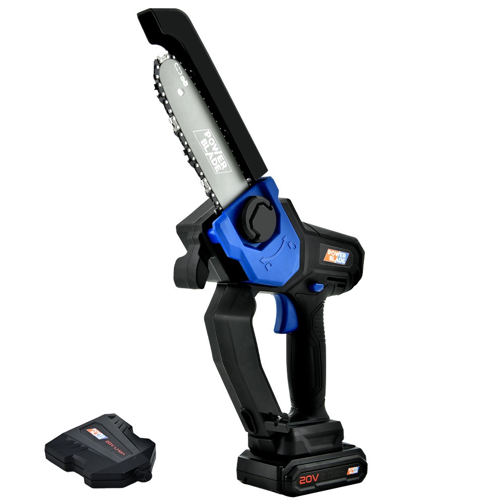 POWERBLADE SW6 20V Cordless Mini Chainsaw Kit Electric Tree Pruner with Battery &