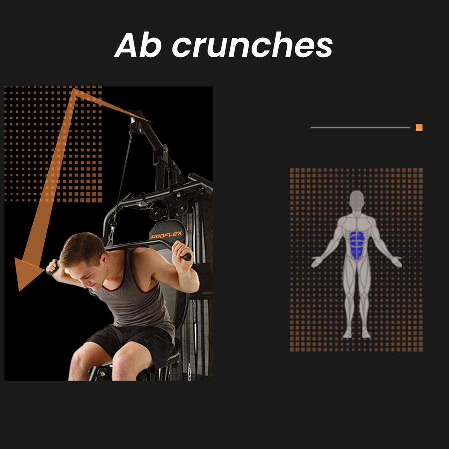 PROFLEX Multi-Station Home Gym Set with 98lbs Weight Plates- M8000