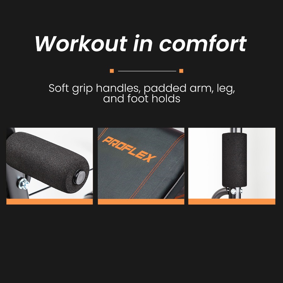 PROFLEX Multi-Station Home Gym Set with 98lbs Weight Plates- M8000