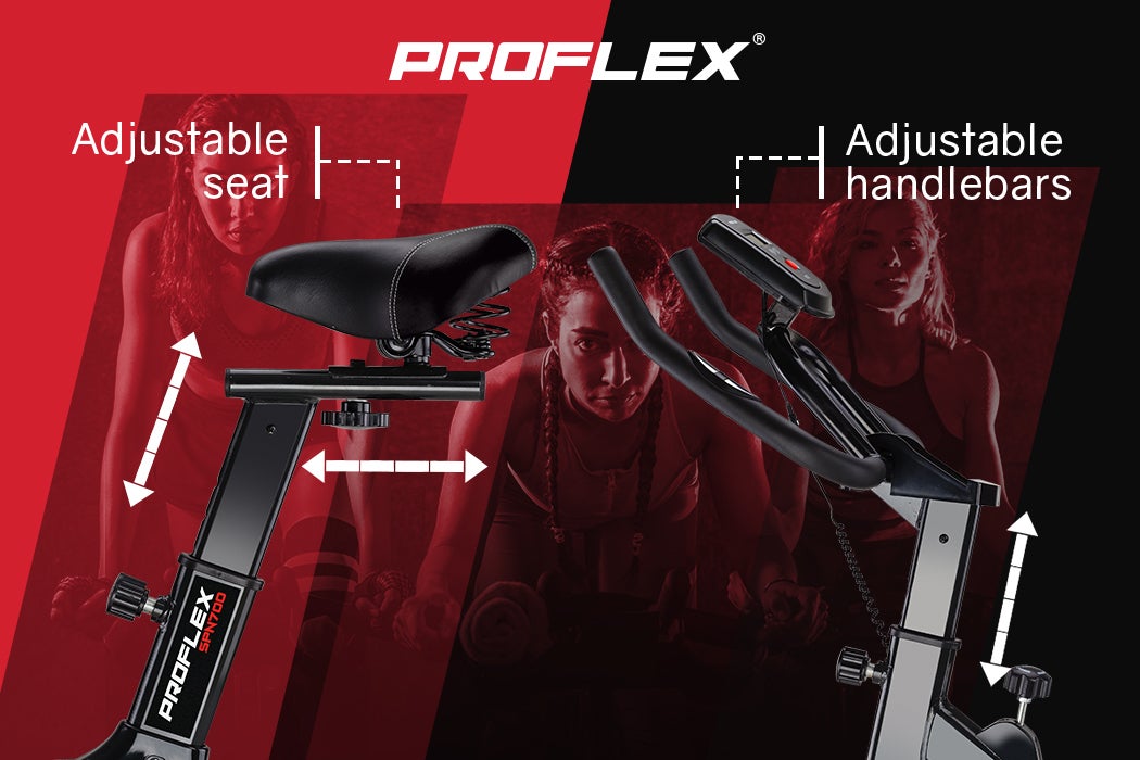 Buy PROFLEX Spin Bike Commercial Flywheel Gym Exercise Home