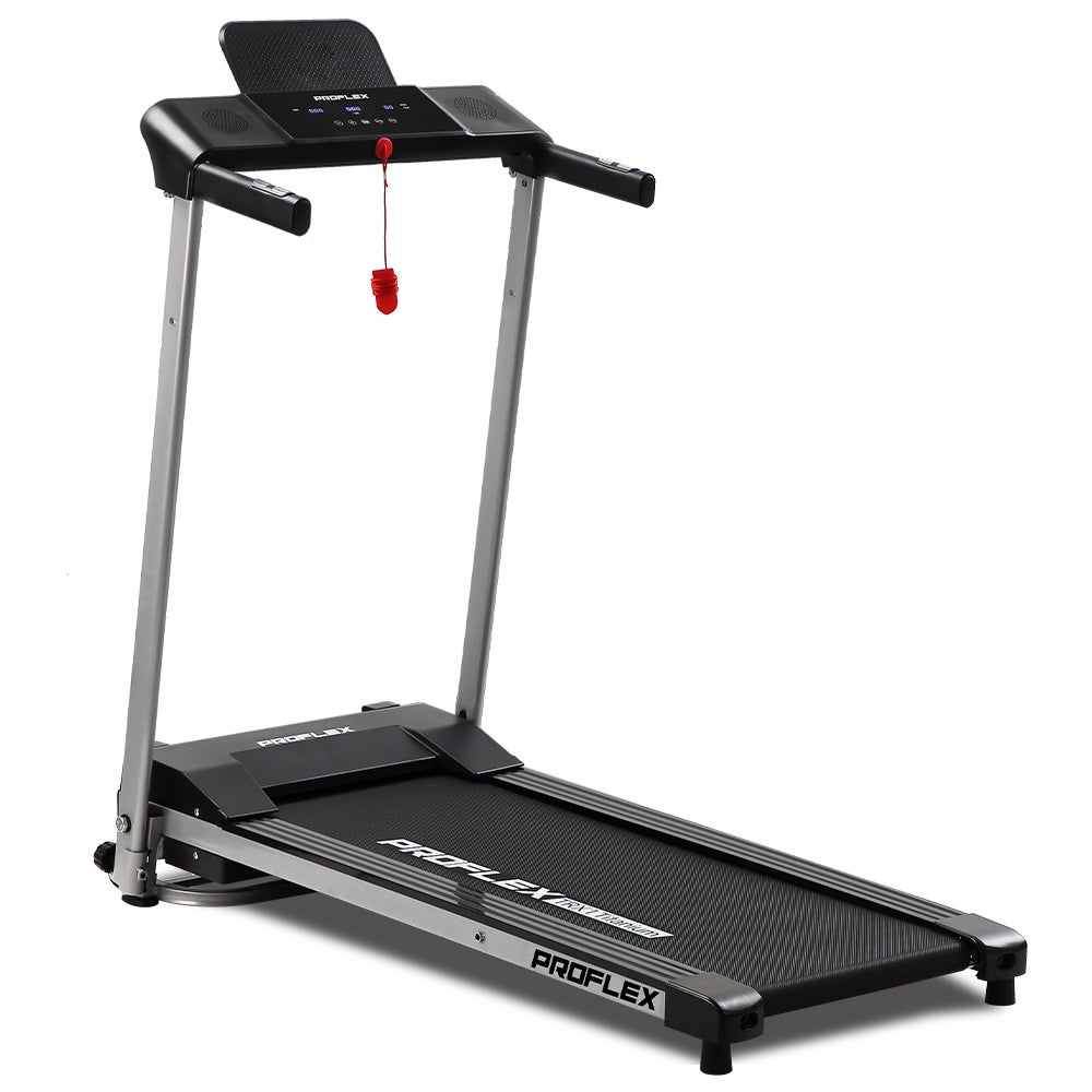 PROFLEX Electric Treadmill Folding Compact Small Walking Running Machine Home Gym, Bluetooth Speaker