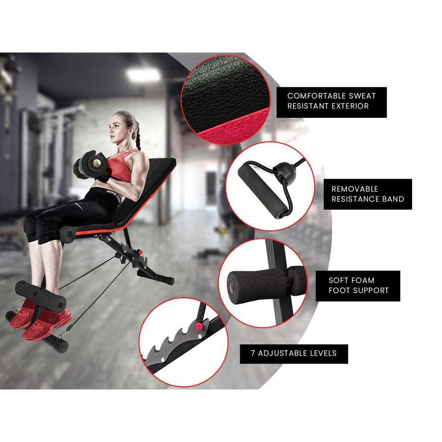 PROFLEX Weight Bench Adjustable Workout Bench Press Home Gym Exercise Equipment