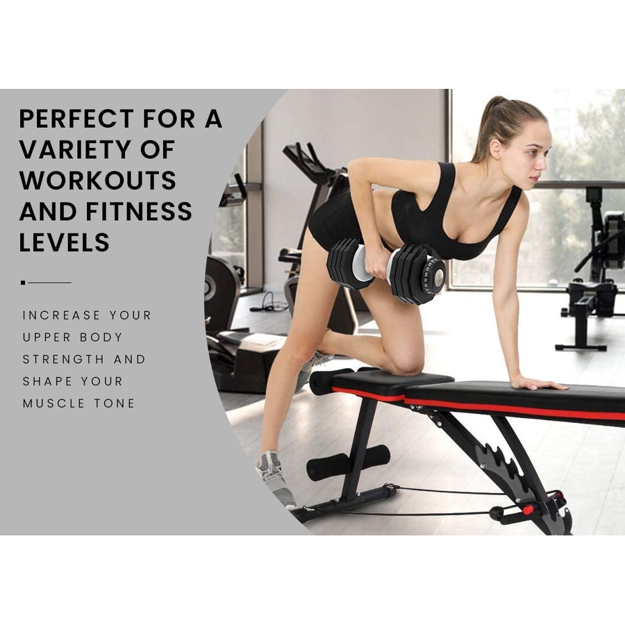 PROFLEX Weight Bench Adjustable Workout Bench Press Home Gym Exercise Equipment