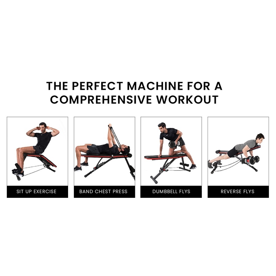 PROFLEX Weight Bench Adjustable Workout Bench Press Home Gym Exercise Equipment