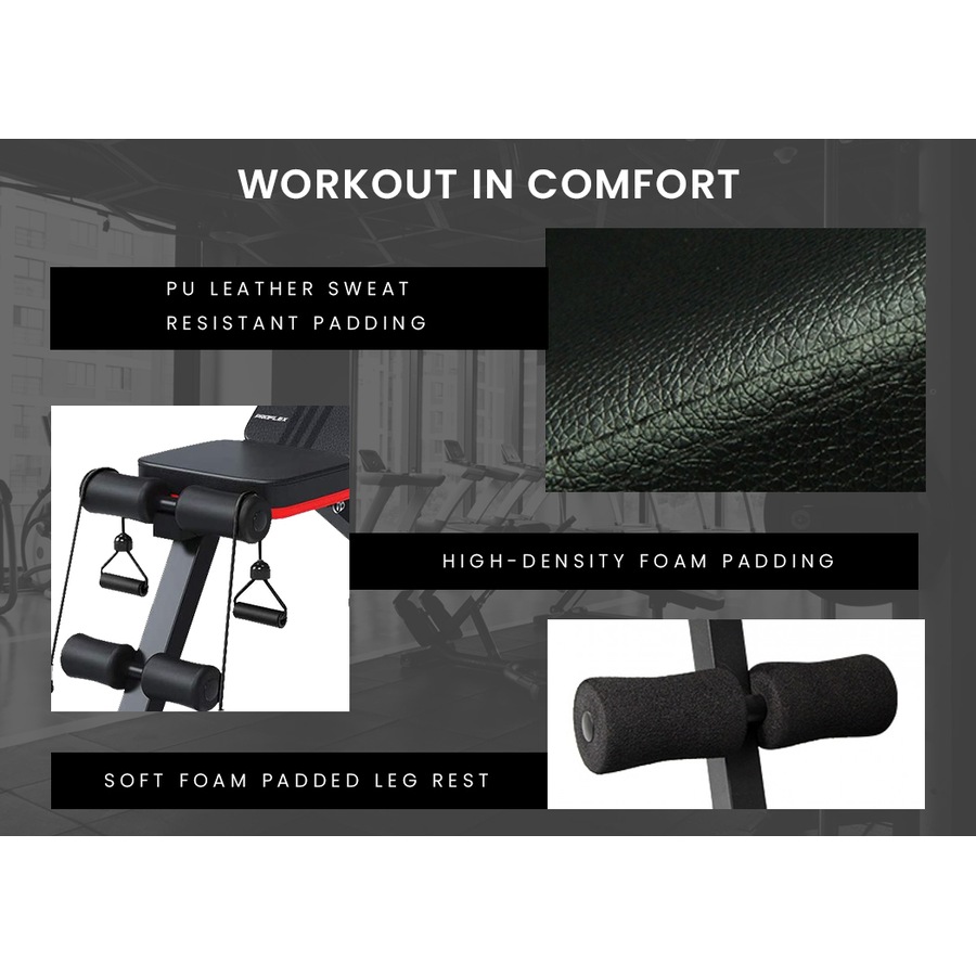 PROFLEX Weight Bench Adjustable Workout Bench Press Home Gym Exercise Equipment