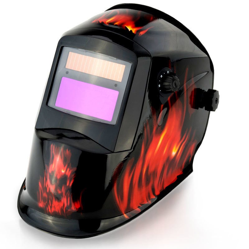 ROSSI Solar Auto Darkening Welding Helmet Mask MIG/ARC/TIG Welder Machine - Flames