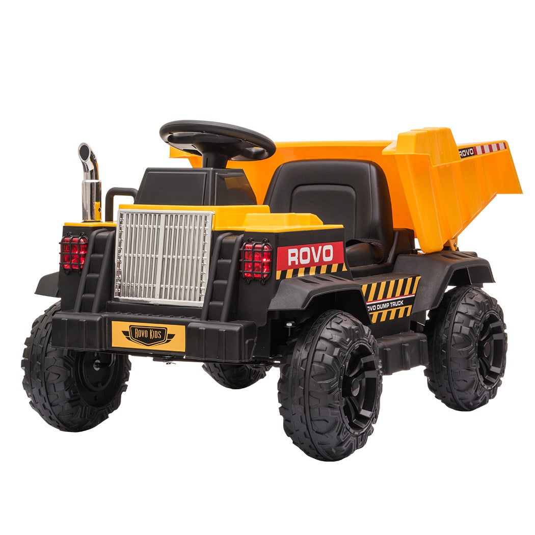 ROVO KIDS Ride On Dump Truck 12V Battery Electric Ride-On Toy, Yellow