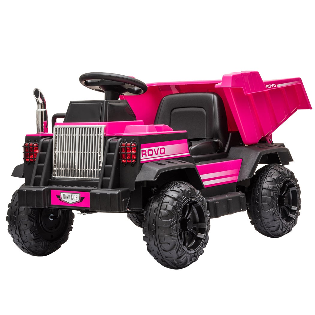 ROVO KIDS Electric Ride On Toy Dump Truck - Pink
