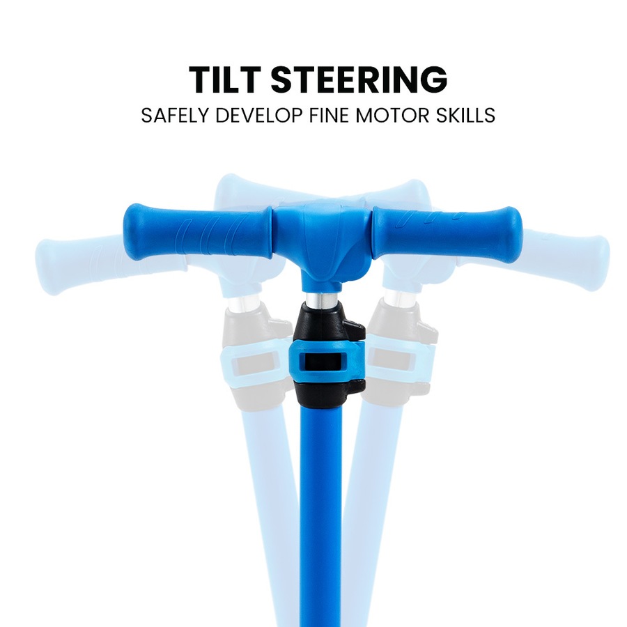 Rovo Kids 3-Wheel Electric Scooter Ages 3-8, Adjustable Height, AU Compliant, Lithium Battery, Blue