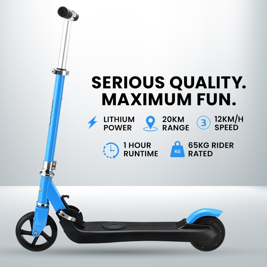 ROVO KIDS Folding Electric Scooter Children Commuter Ride On Escooter Bike for Ages 5-11, Blue