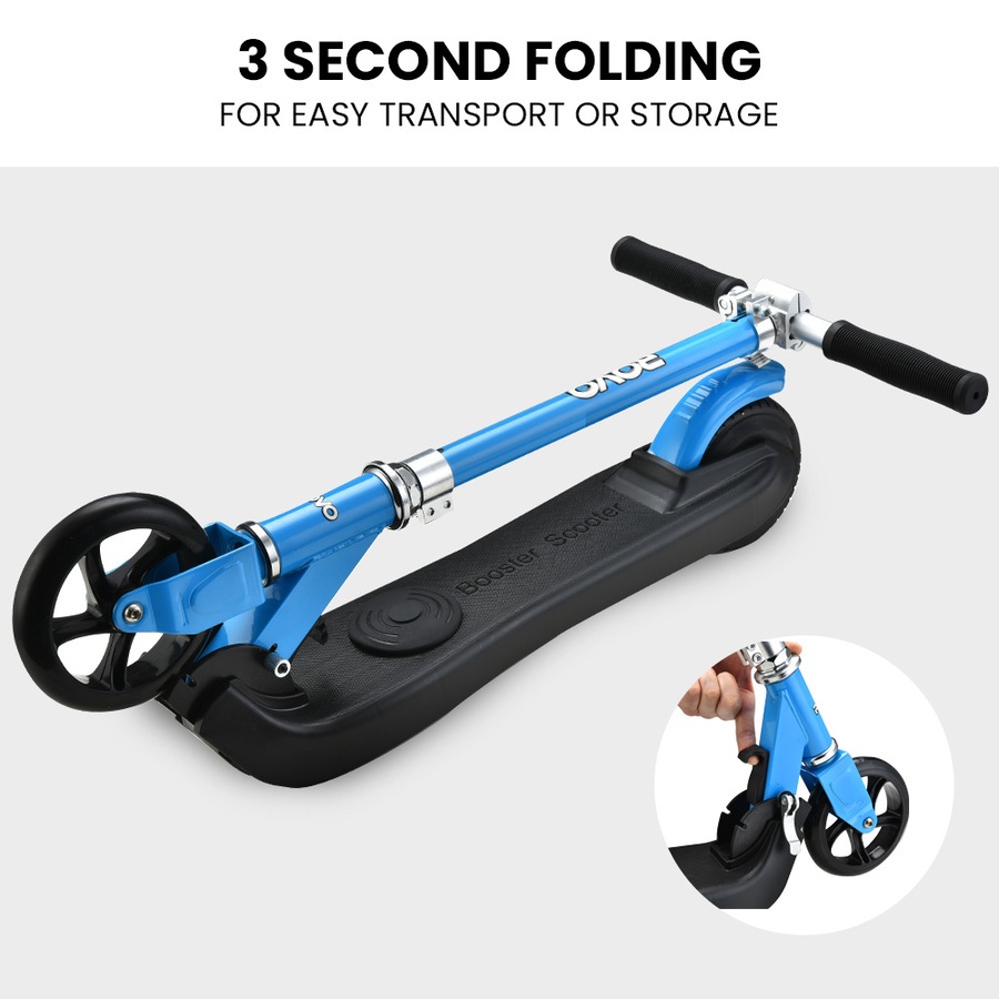ROVO KIDS Folding Electric Scooter Children Commuter Ride On Escooter Bike for Ages 5-11, Blue