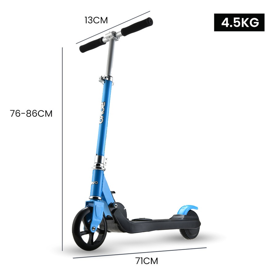 ROVO KIDS Folding Electric Scooter Children Commuter Ride On Escooter Bike for Ages 5-11, Blue