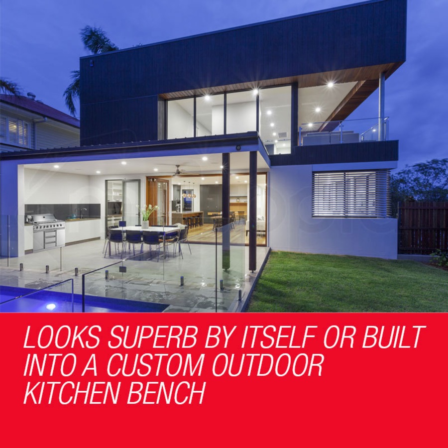 EuroGrille 8 Burner Outdoor BBQ Grill Commercial Barbecue Griller Gas Stainless Steel