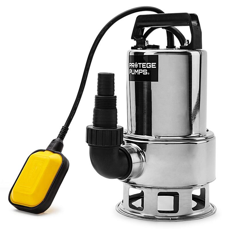 PROTEGE 1500W Submersible Dirty Water Pump Tank Sewage Well Bore Pumps Steel Automatic Clean