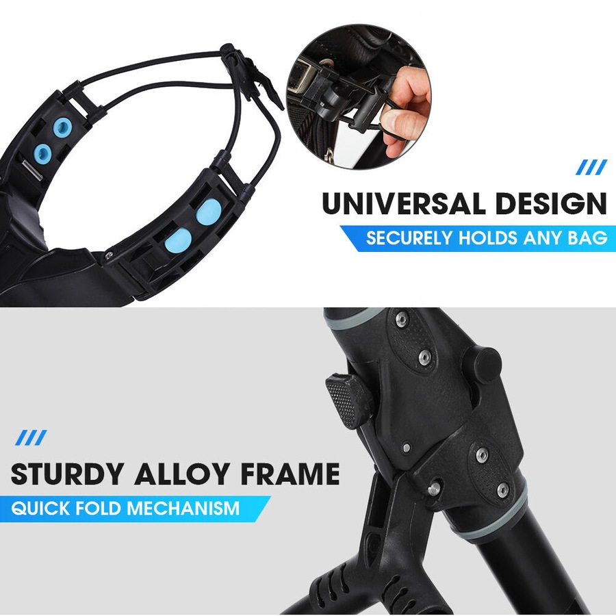 THOMSON E5000 Pro Lithium Golf Buggy, 36 Hole, Only 12kg, Easy Fold, Electric Motorised Buggy Trolley Cart w/ Seat, Black