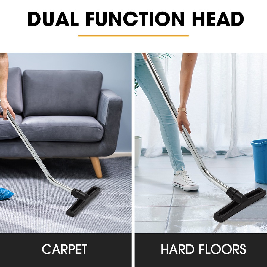 UNIMAC 100L 2400W Wet and Dry Vacuum Cleaner, Heavy-Duty Dual Copper Motors, Accessory Set, for Workshop Car Carpet