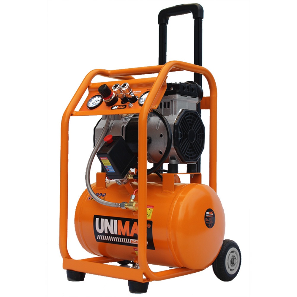 Unimac 16L Silent Oil Free Electric Air Compressor 116PSI Portable with Wheels and