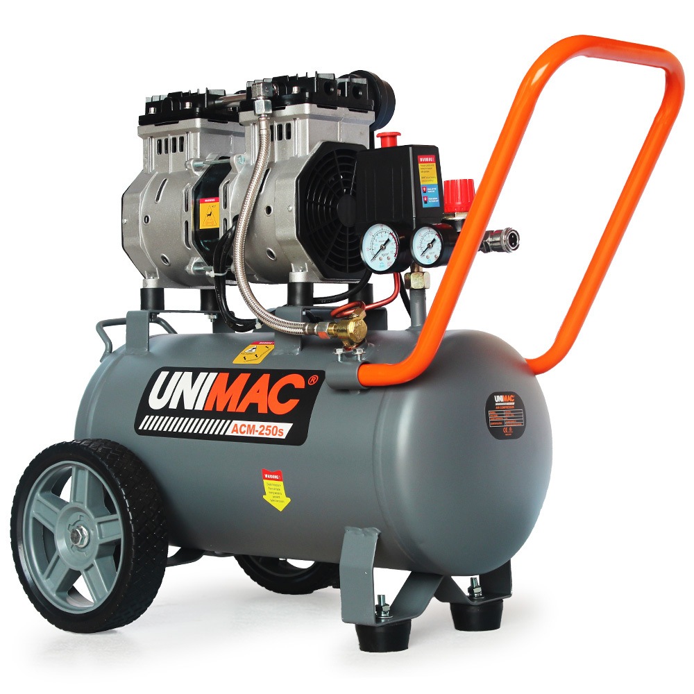 UNIMAC 24L Silent Air Compressor 1.5HP Oil Free Electric Portable for Airtools Airbrush