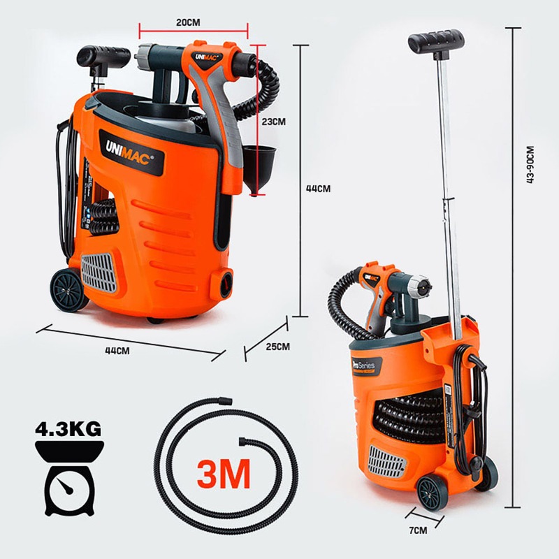 Buy UNIMAC 740W HVLP Electric Paint Sprayer Gun DIY Spray Station